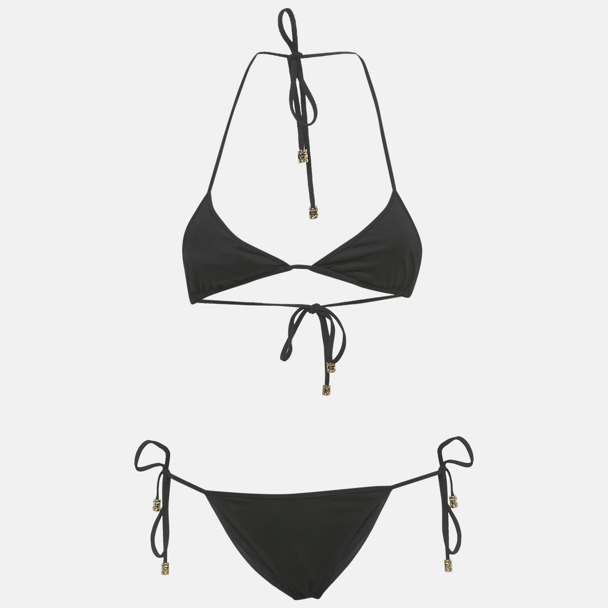 

Gucci Black Jersey Sparkling Bikini Set S