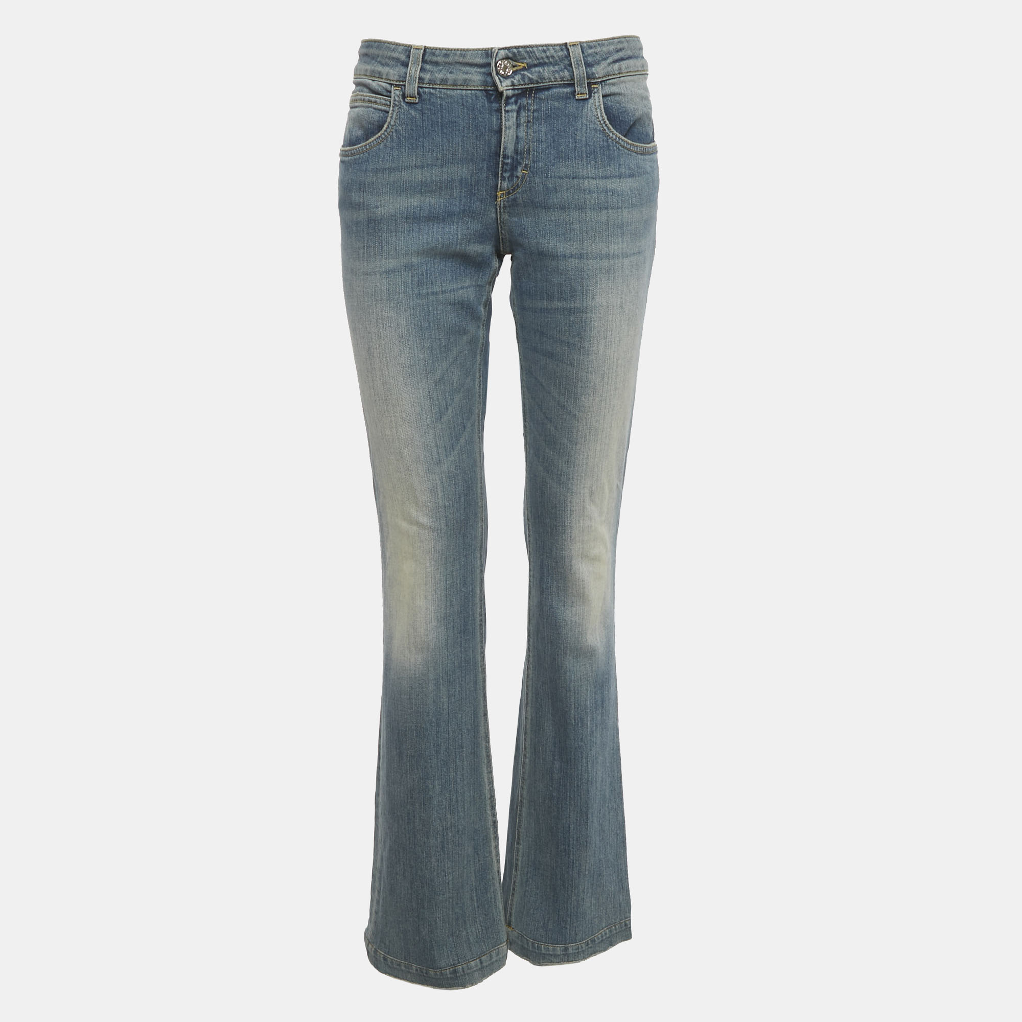 

Gucci Blue Faded Denim Skinny Flare Jeans M Waist 32"