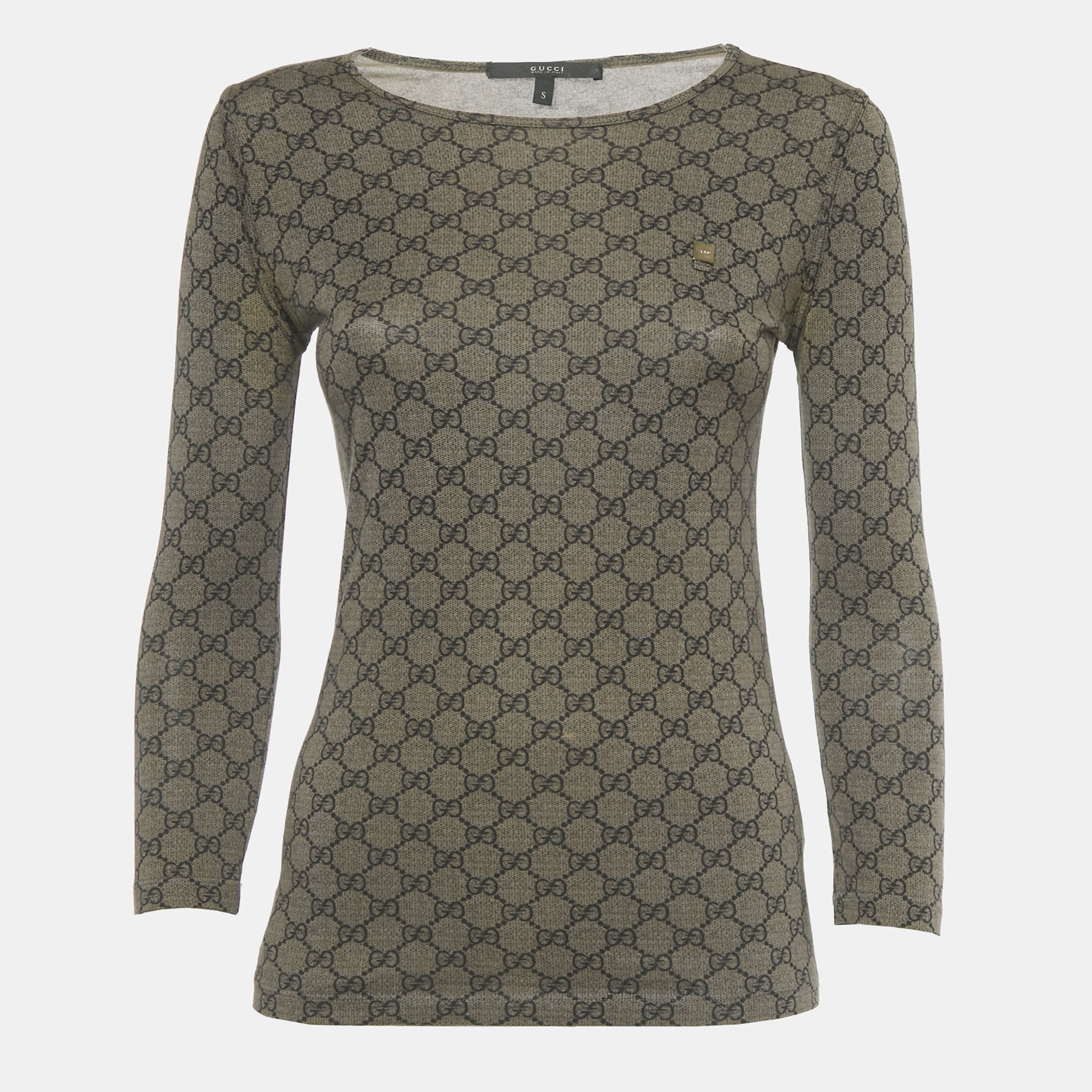

Gucci Brown GG Supreme Print Cotton T-Shirt S