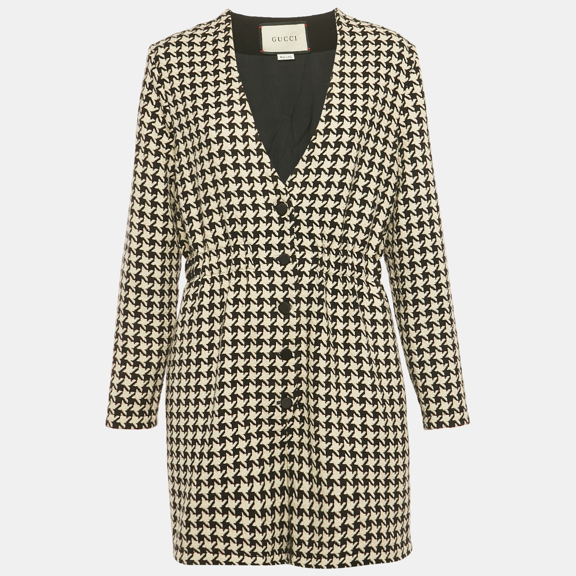 

Gucci Black /White Houndstooth Wool Blend Playsuit M