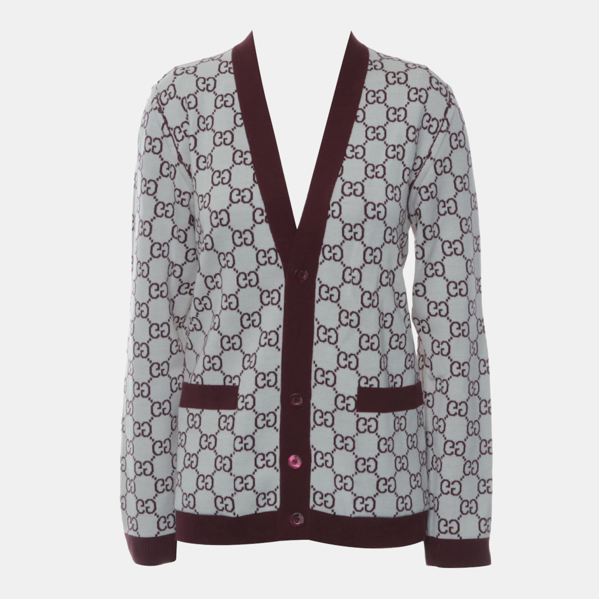 

Gucci GG Reversible Knitted Cardigan, Red