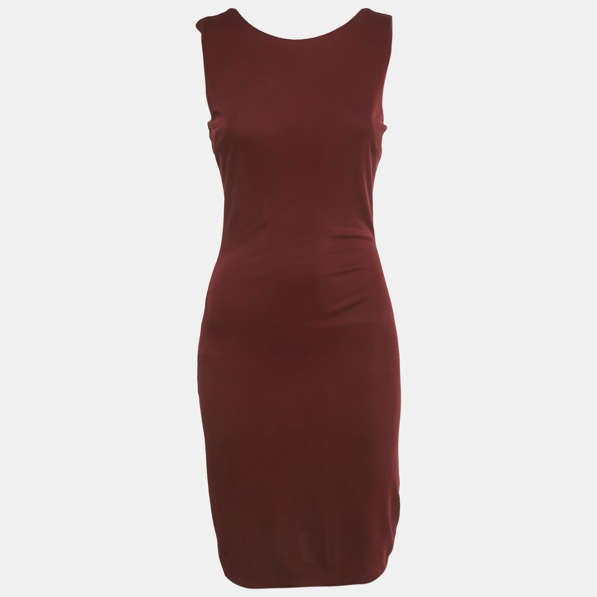 

Gucci Burgundy Jersey Sleeveless Short Dress S
