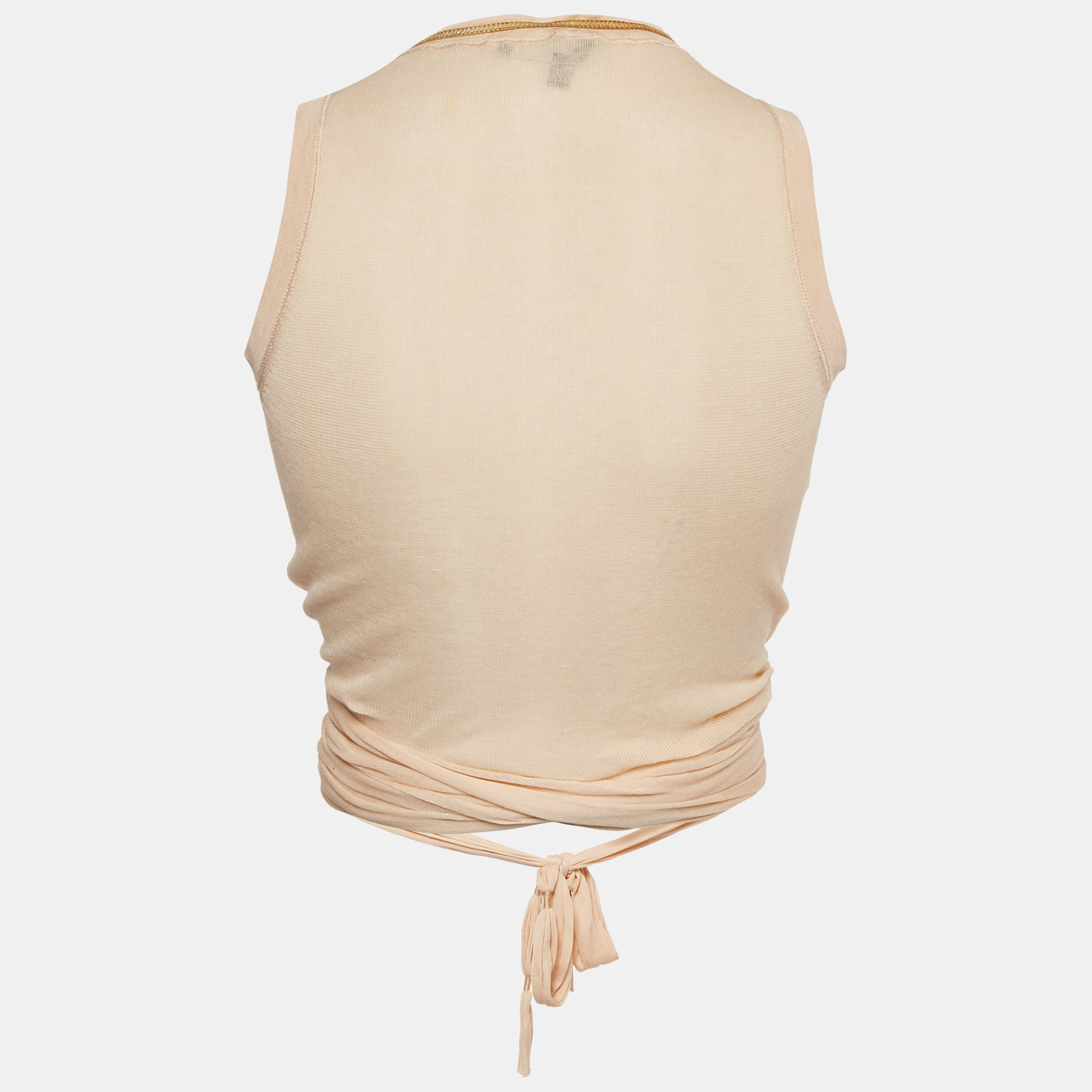 

Gucci Light Orange Cotton Knit Wrap On Top XS