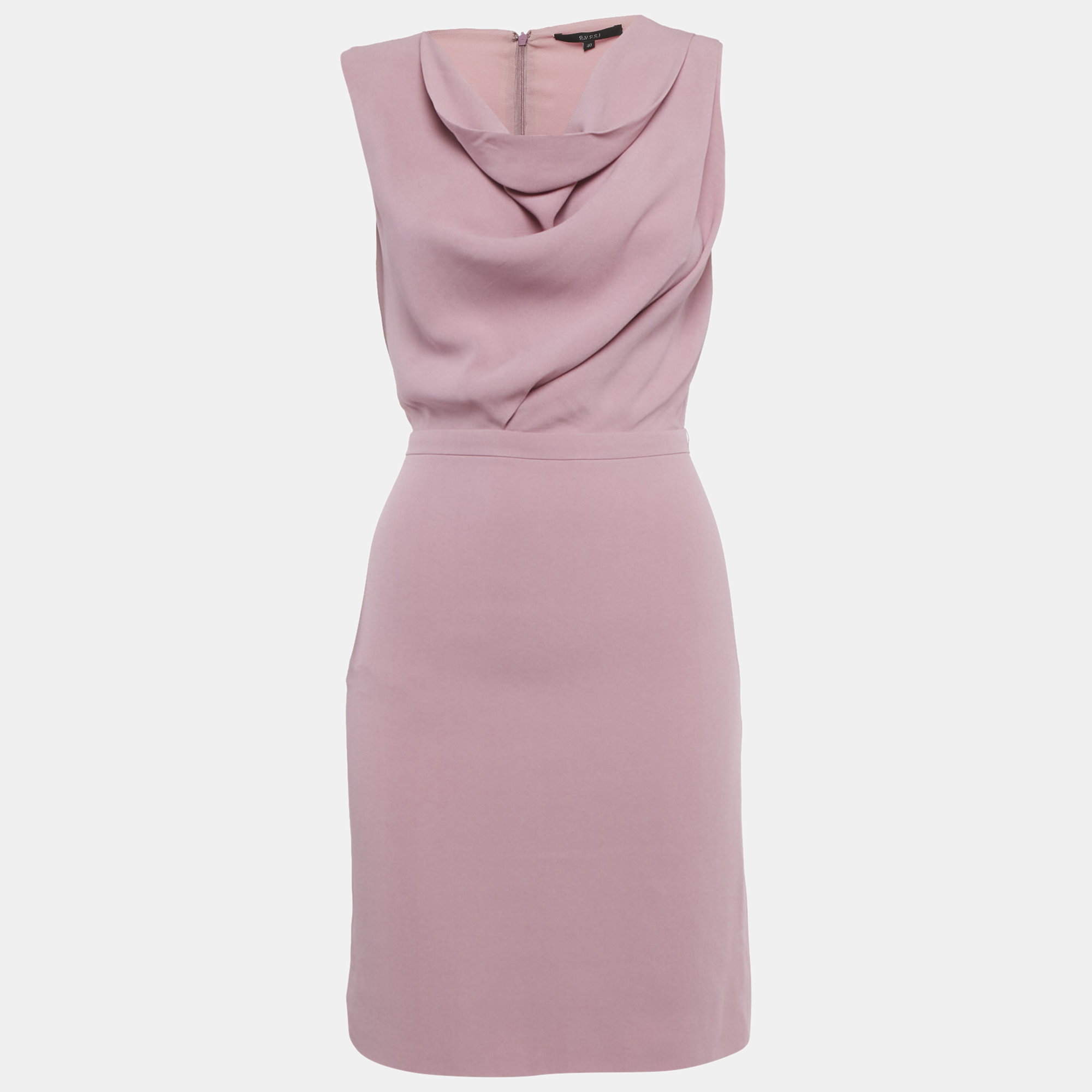 

Gucci Pink Crepe Cowl Neck Mini Dress S