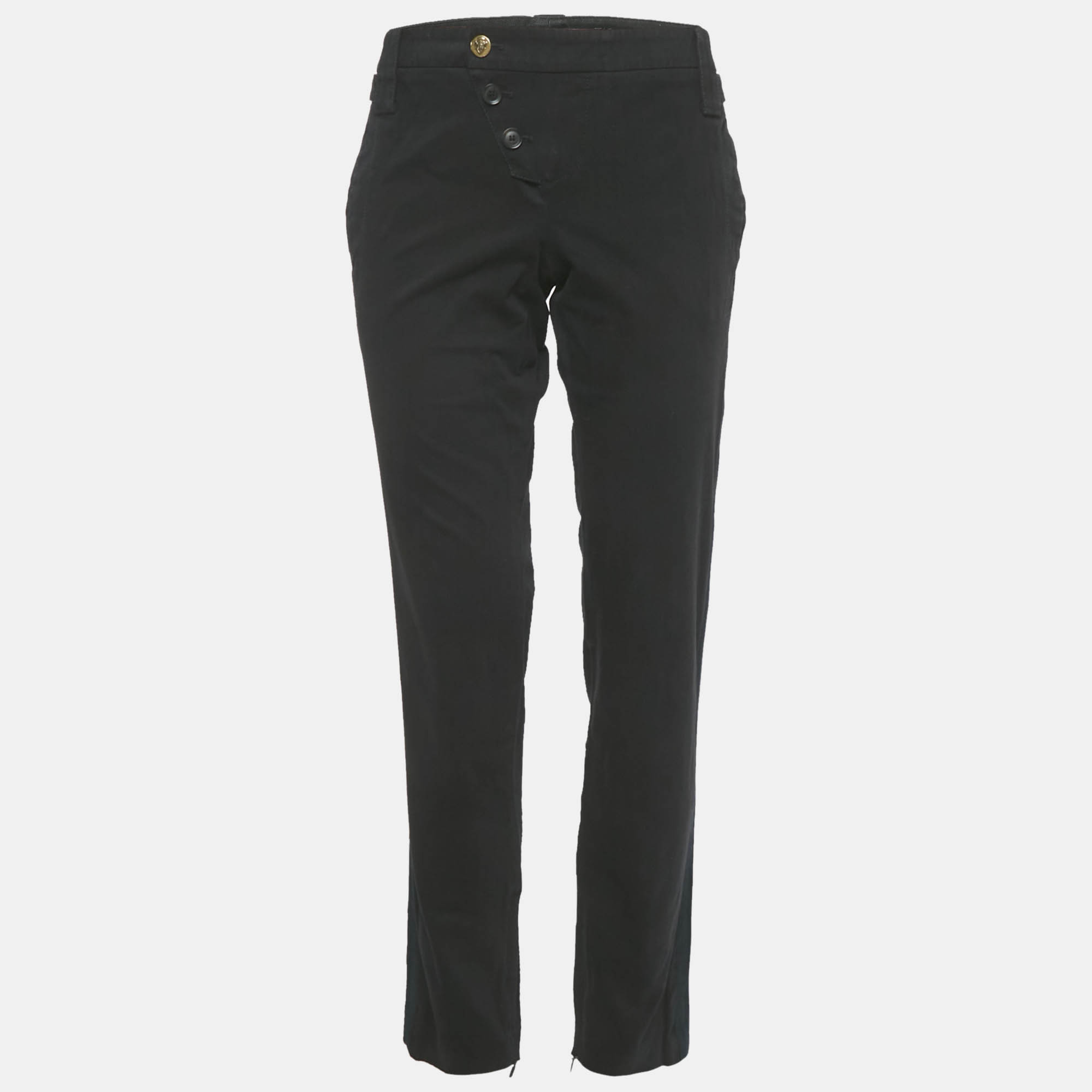 

Gucci Black Cotton Slim Fit Trousers M