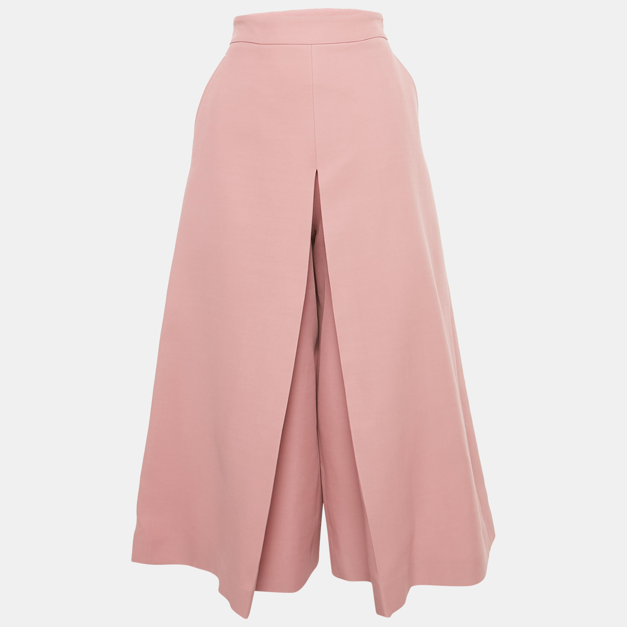 

Gucci Pink Crepe Pleated Culottes M