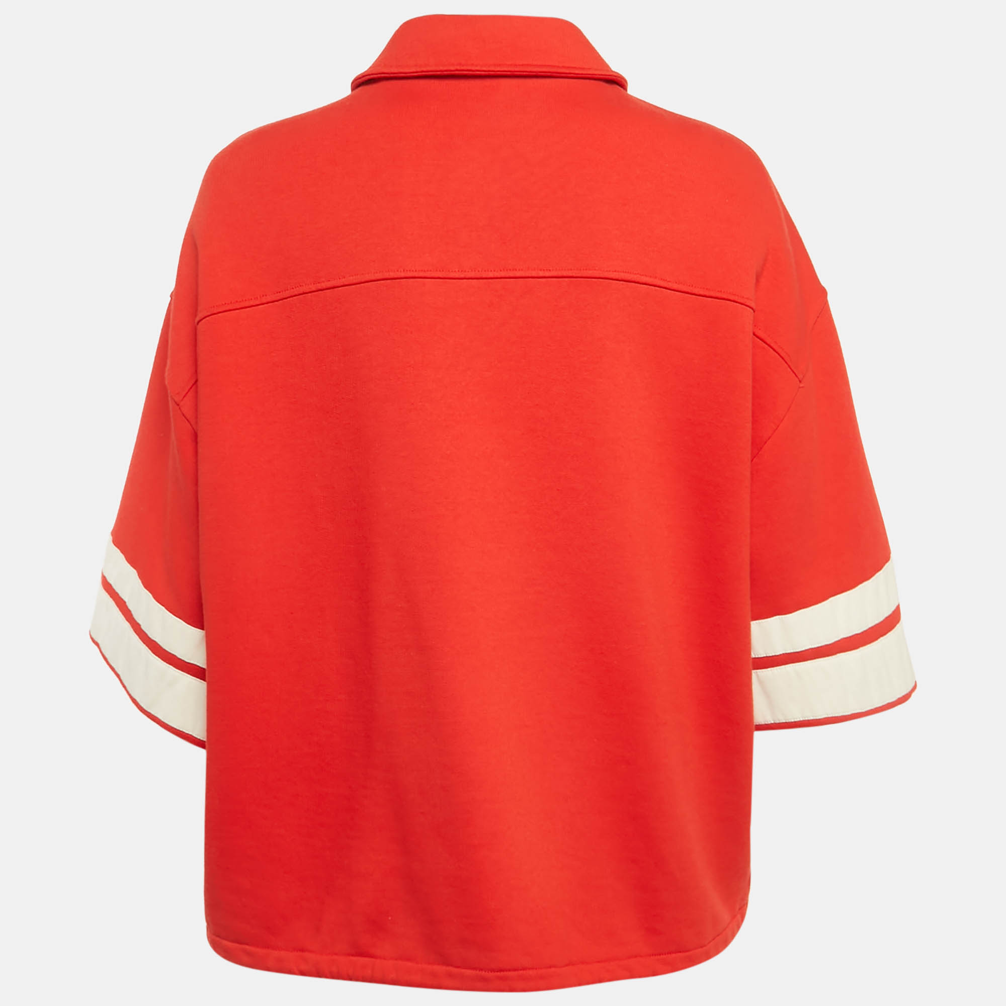

Gucci Red Round Interlocking G Jersey Short Sleeve Jacket L
