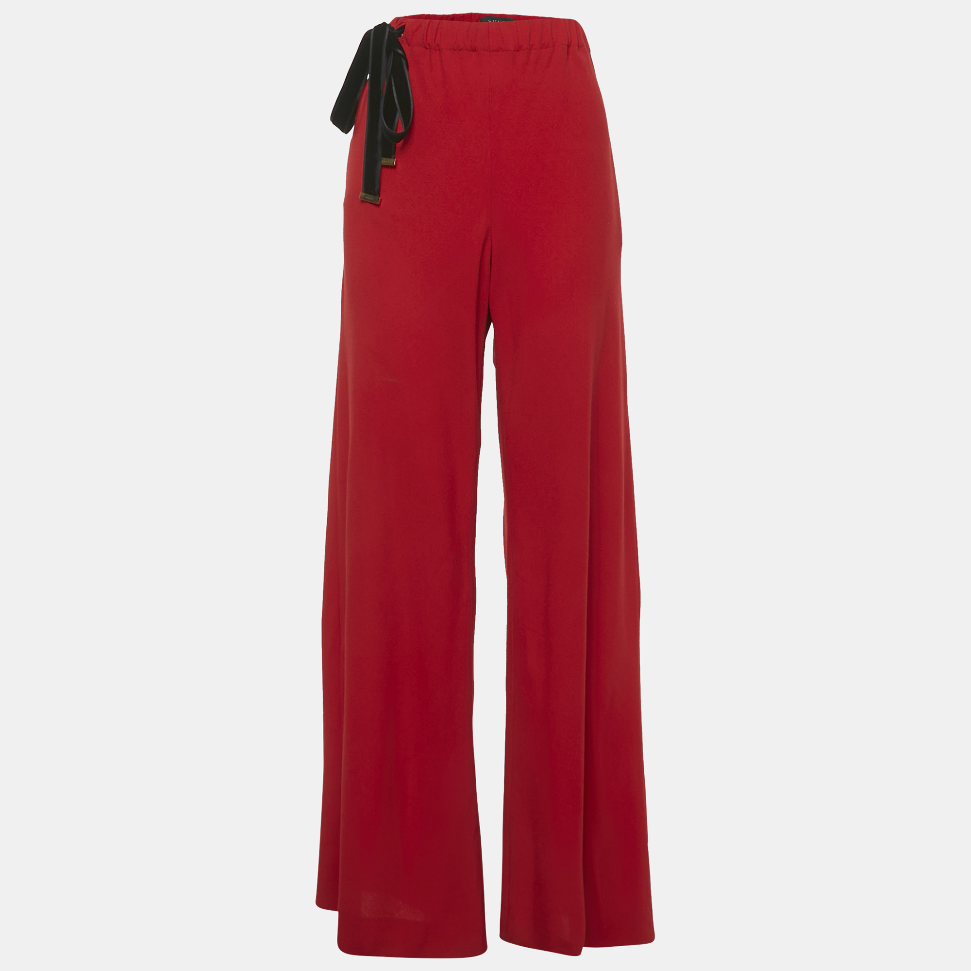 

Gucci Red Crepe Wide Leg Pants M