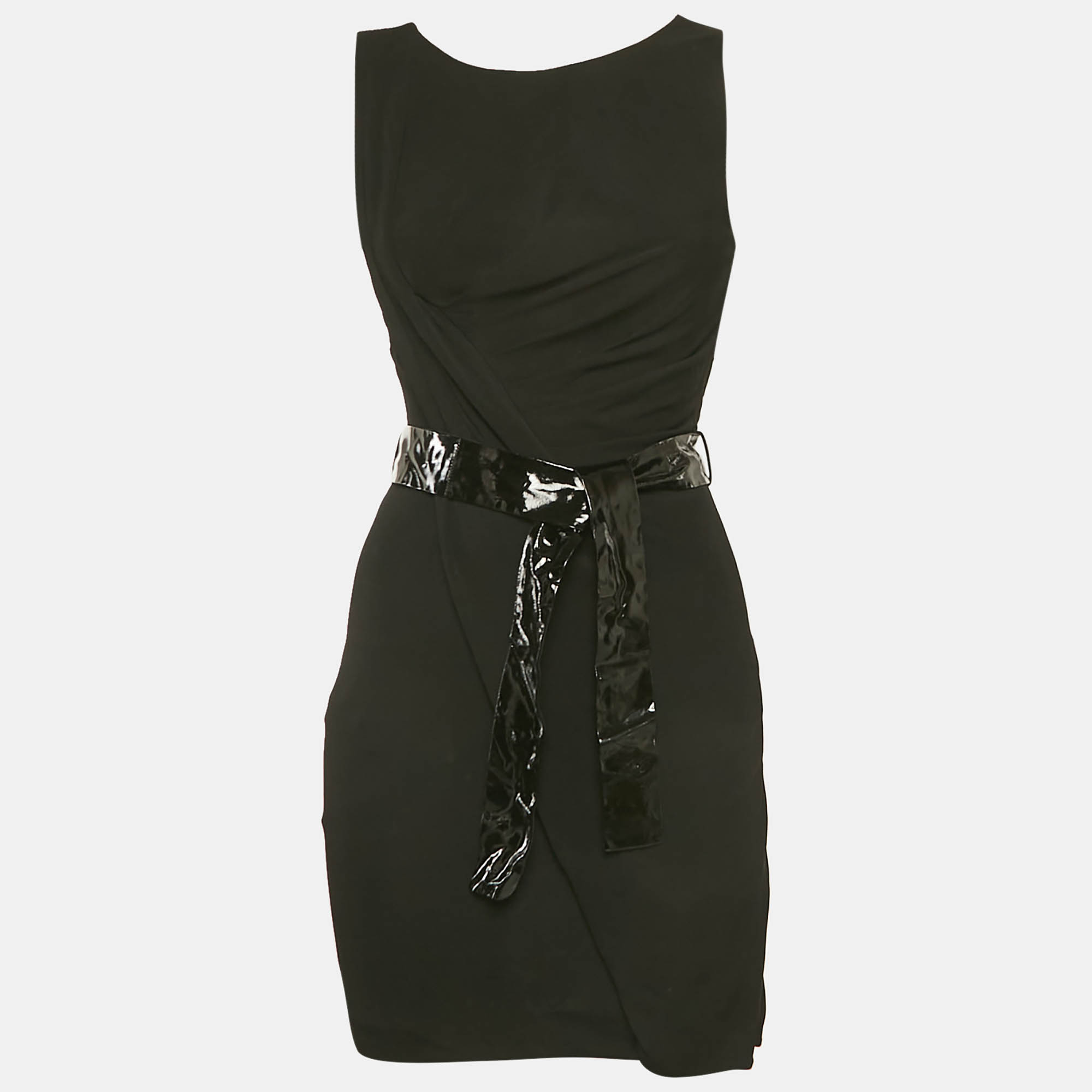 

Gucci Black Jersey Belted Mini Dress S