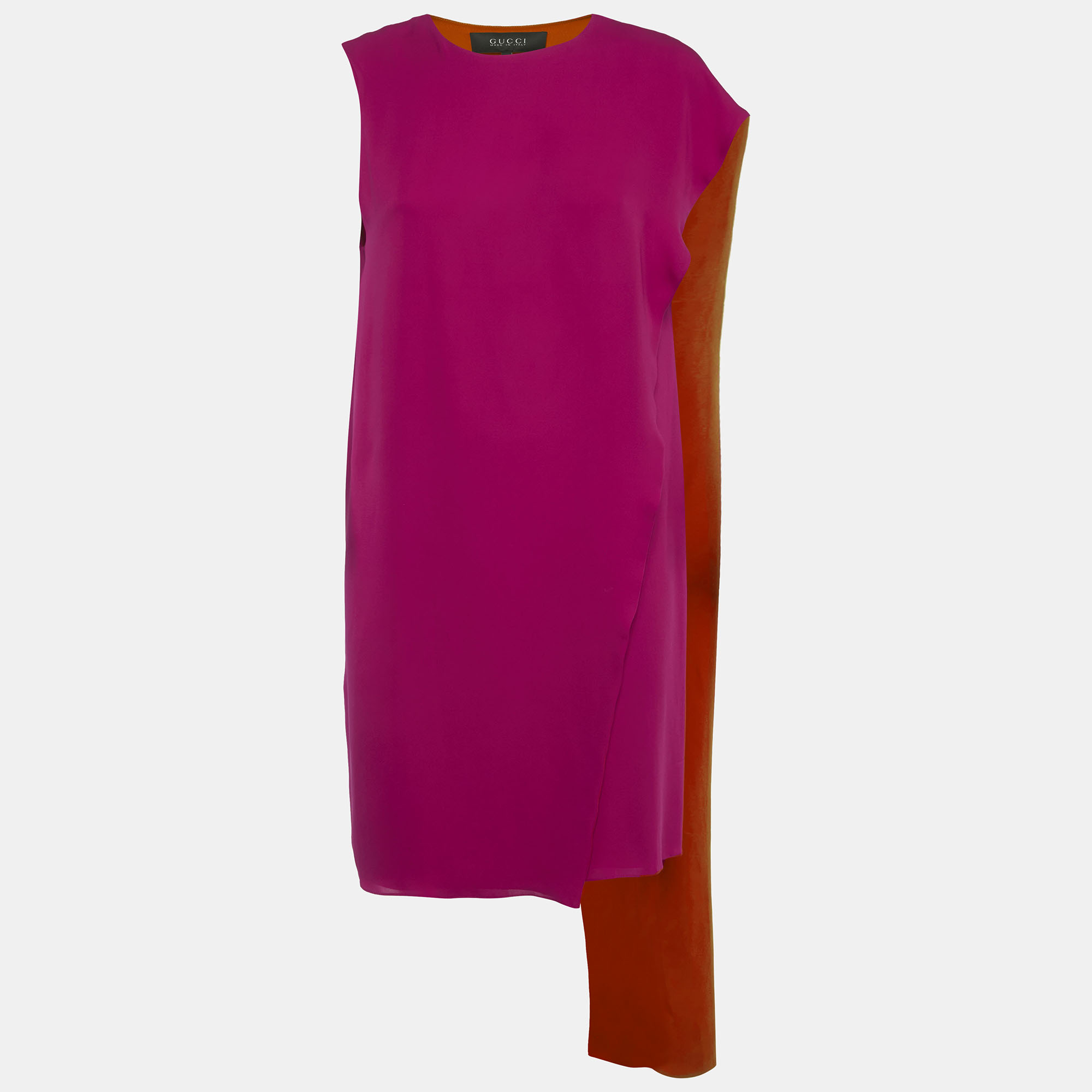 

Gucci Pink/Orange Silk Scarf Detail Mini Dress M