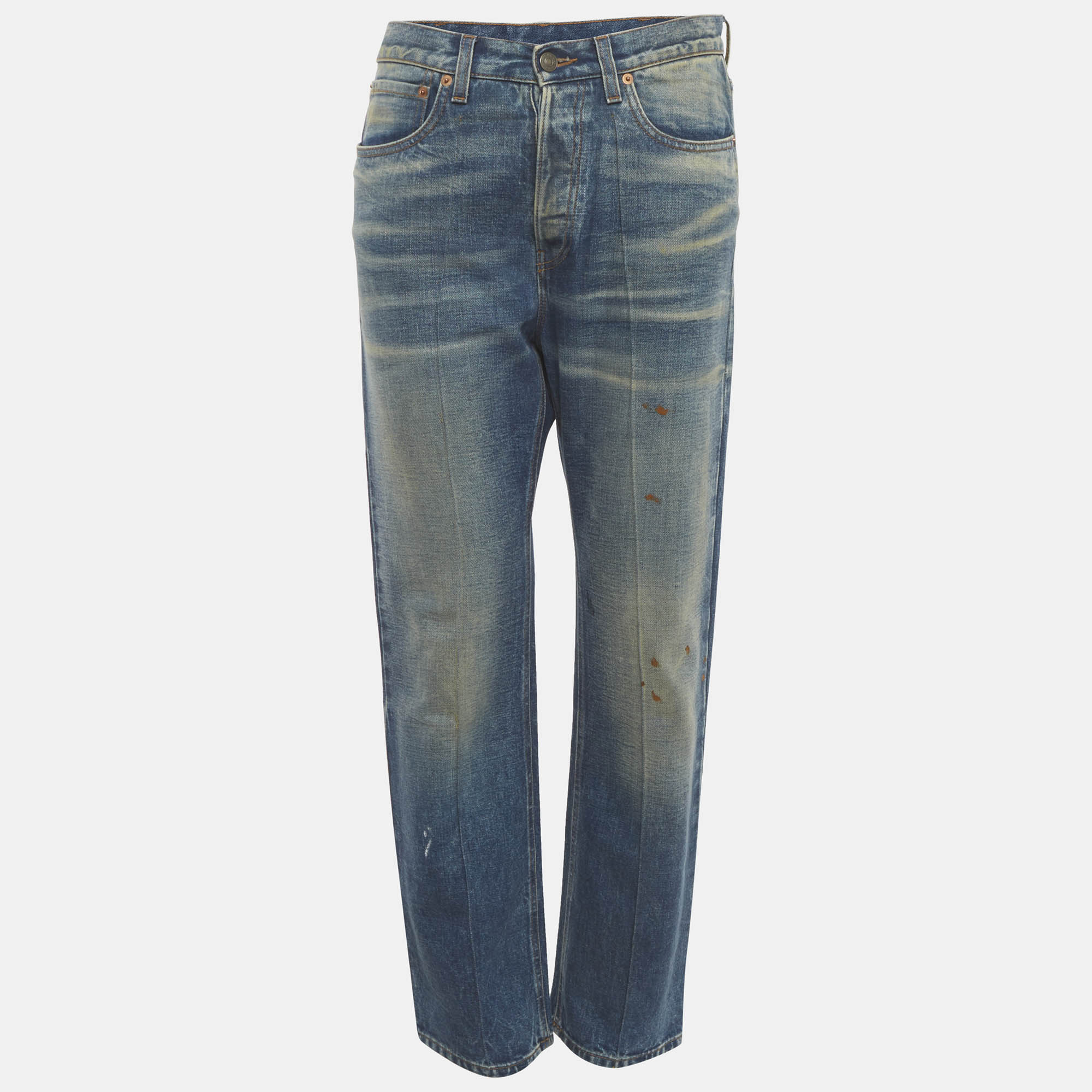 

Gucci Blue Denim High-Rise Jeans M/Waist 30"