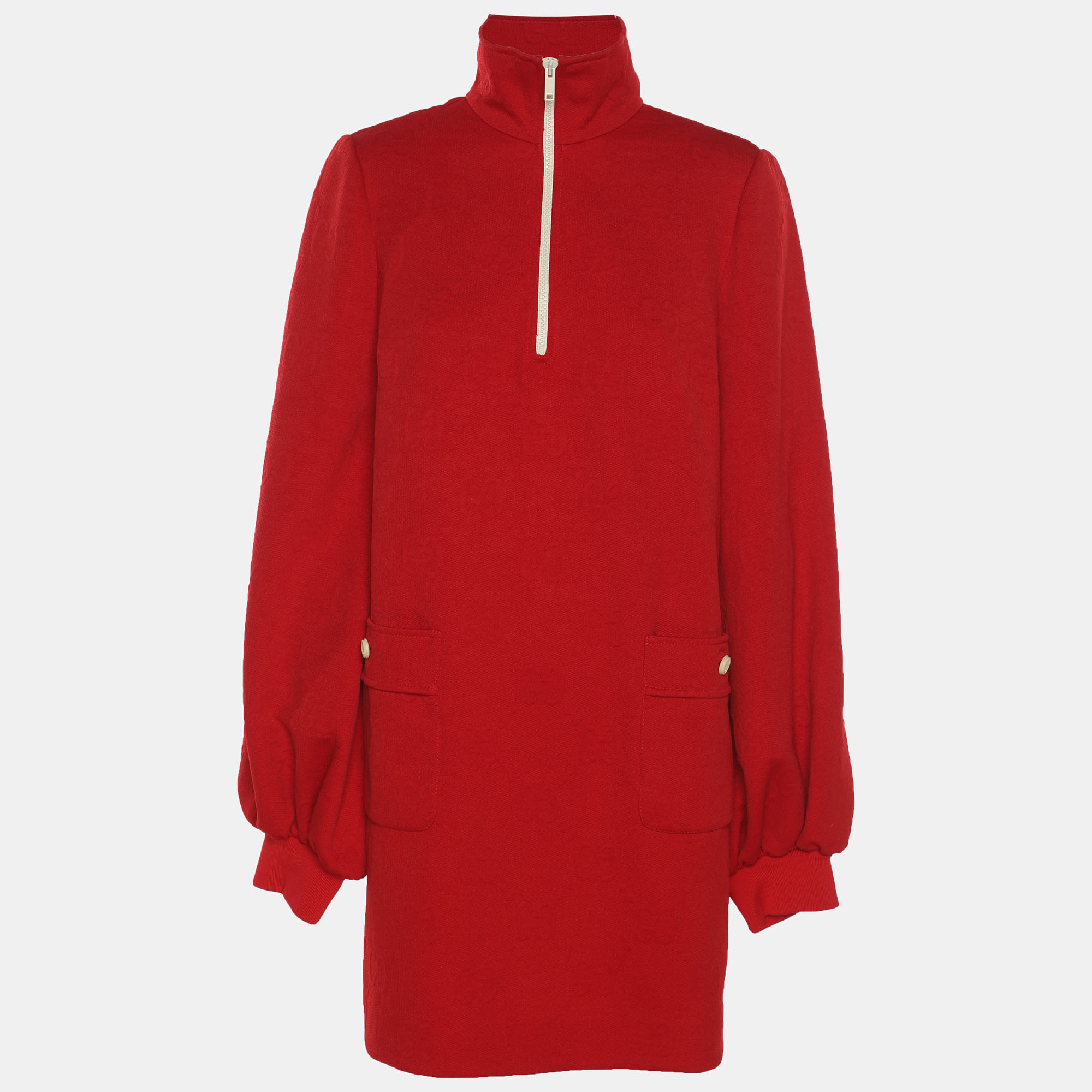 

Gucci Red GG Monogram Jersey Mini Dress S