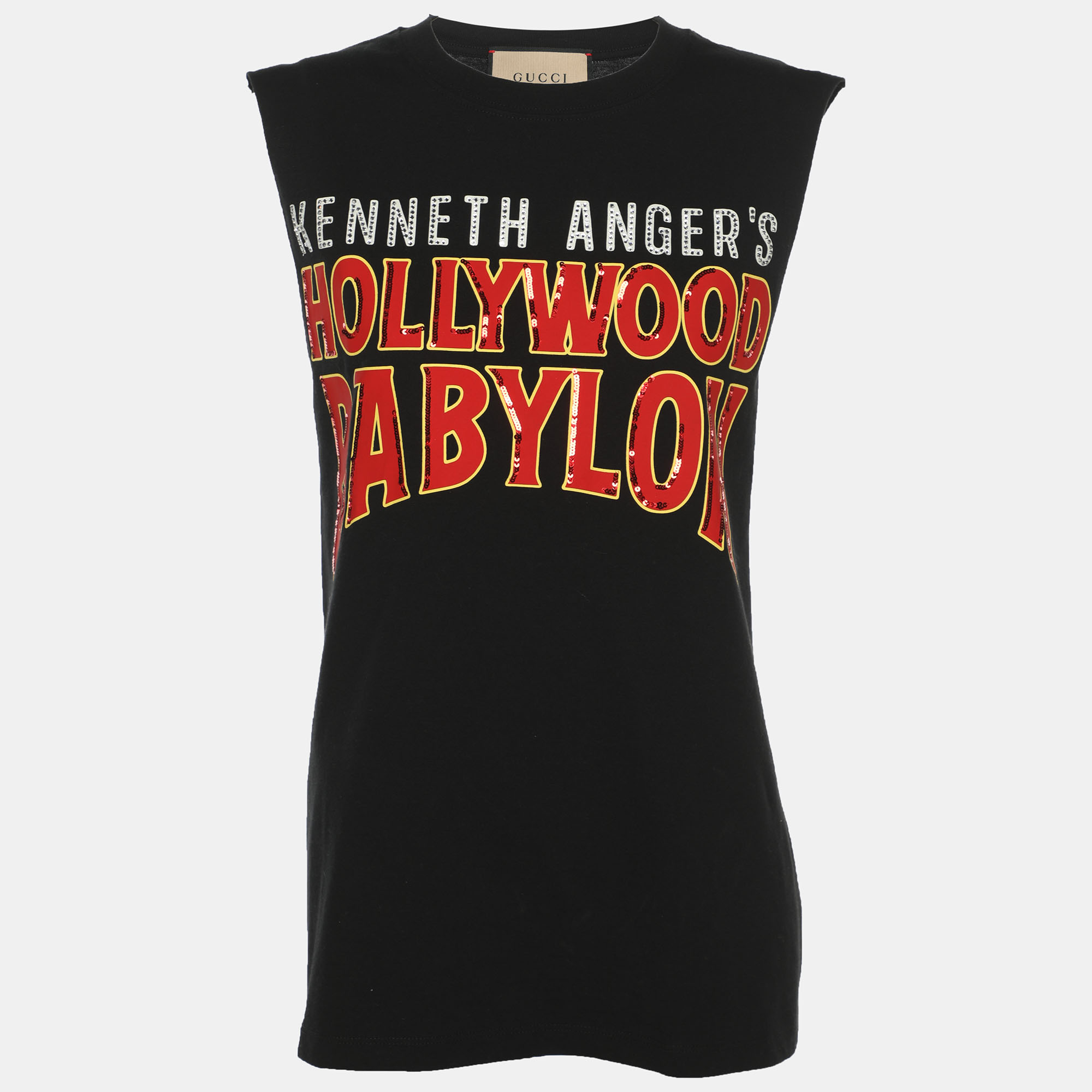 

Gucci Black Jersey Hollywood Babylon Tank Top XS