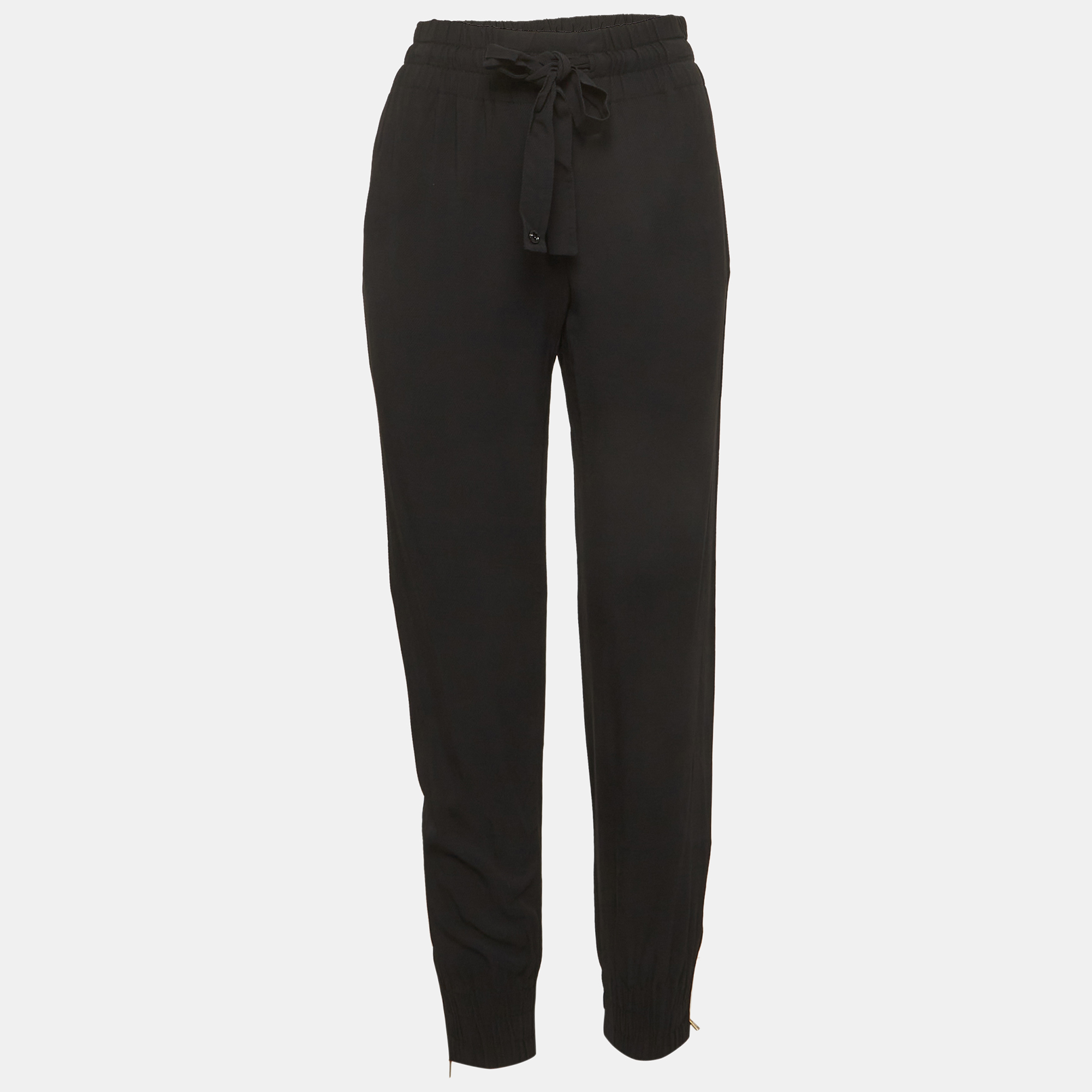 

Gucci Black Twill Zip Detail Joggers S