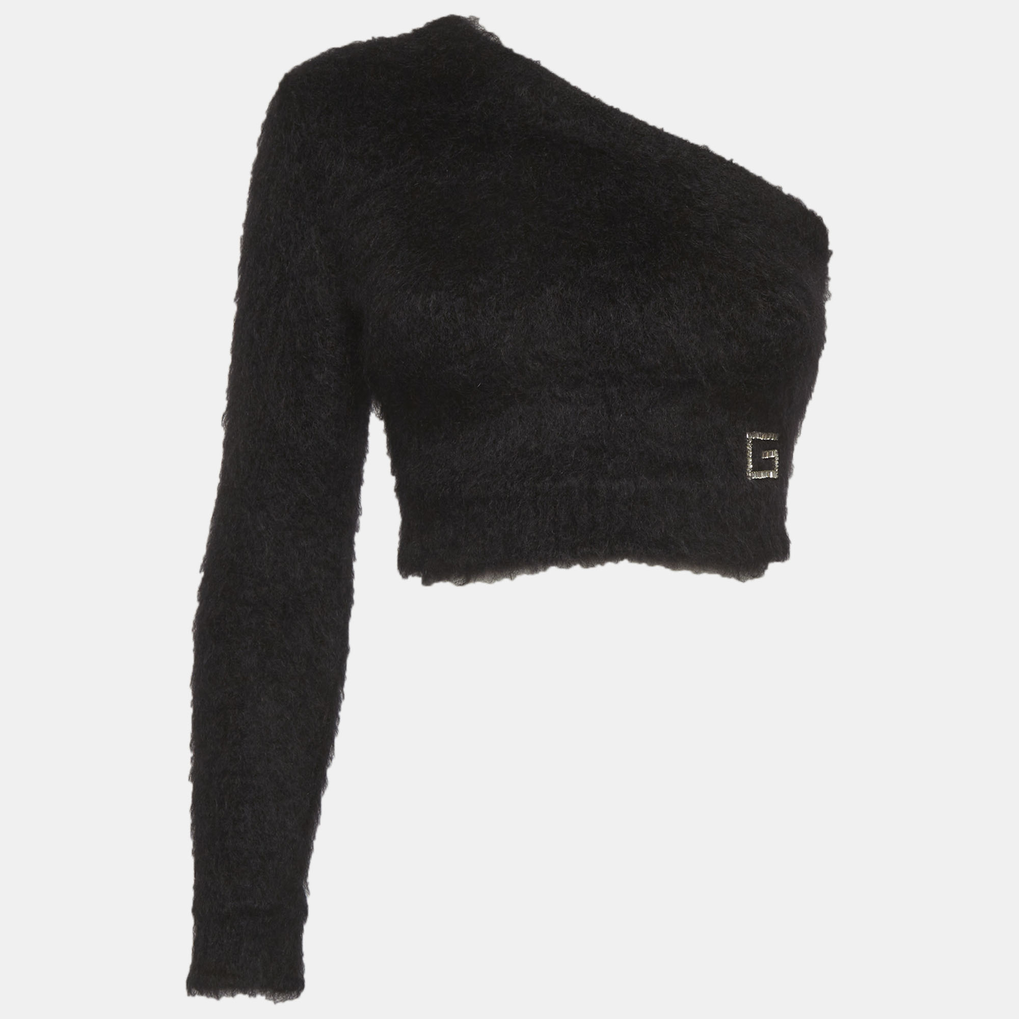 

Gucci Black Mohair Blend One Shoulder Top XS