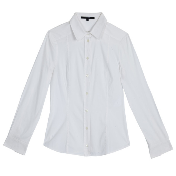 Gucci White Classic Collar Shirt S Gucci | The Luxury Closet