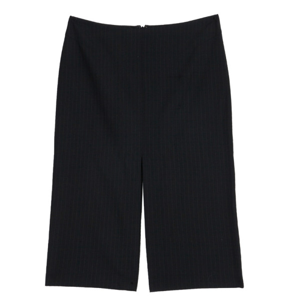 Pre Owned Gucci Fitted Pinstriped Pencil Skirt S