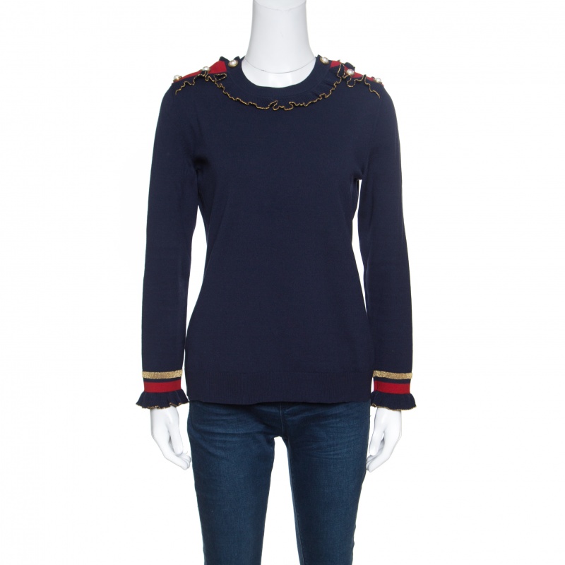navy blue gucci sweater