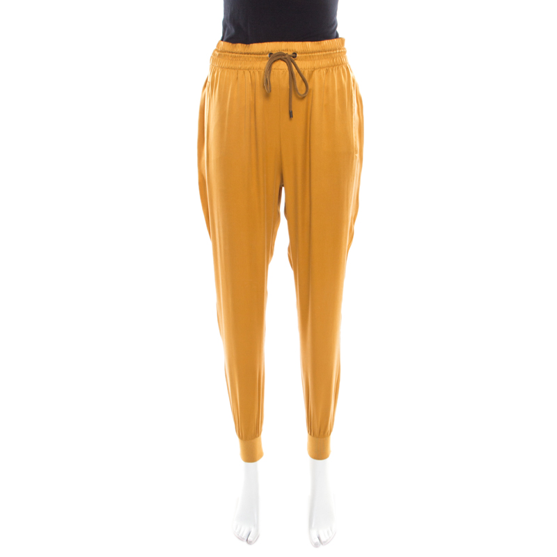 gold jogger pants womens