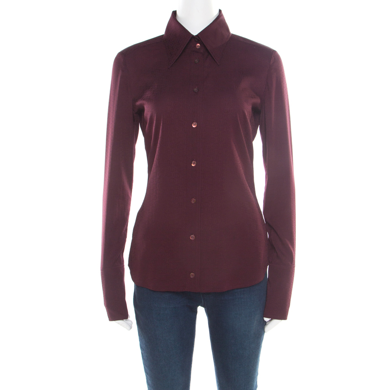 maroon gucci shirt