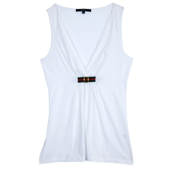 مملوكة مسبقًا Gucci Cotton Sleeveless Stretch Top L