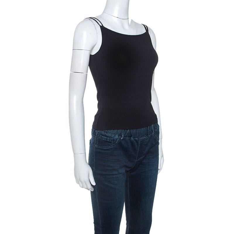 

Gucci Black Stretch Knit Tank Top