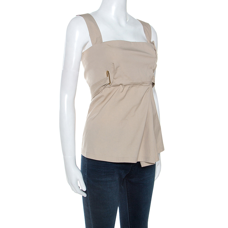 

Gucci Beige Cotton Sleeveless Top