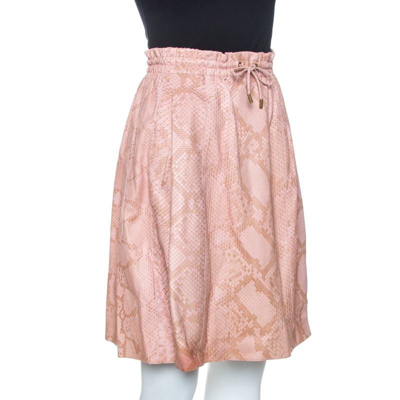 

Gucci Pink Python Leather Skirt