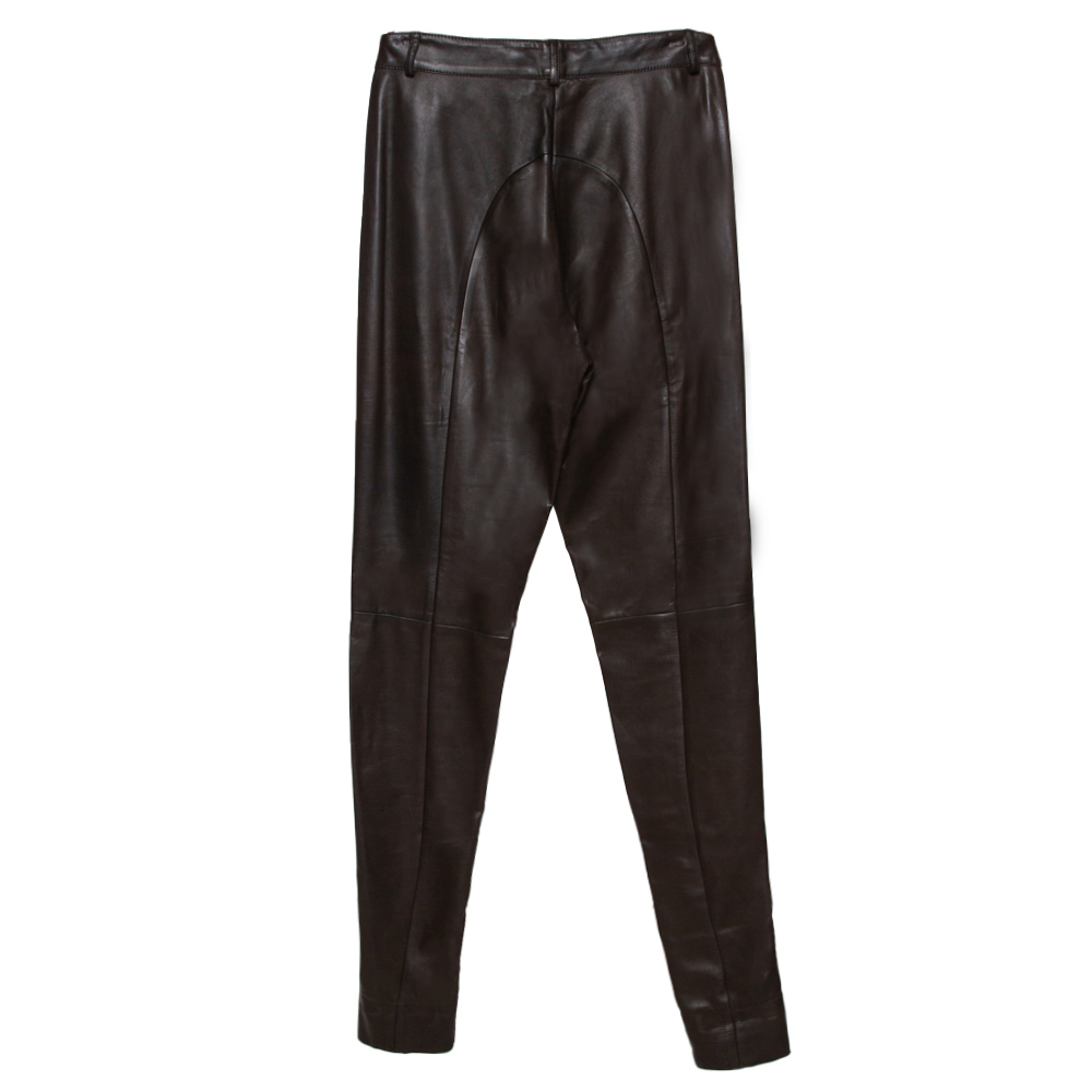 

Gucci Vintage Chocolate Brown Leather Riding Trousers