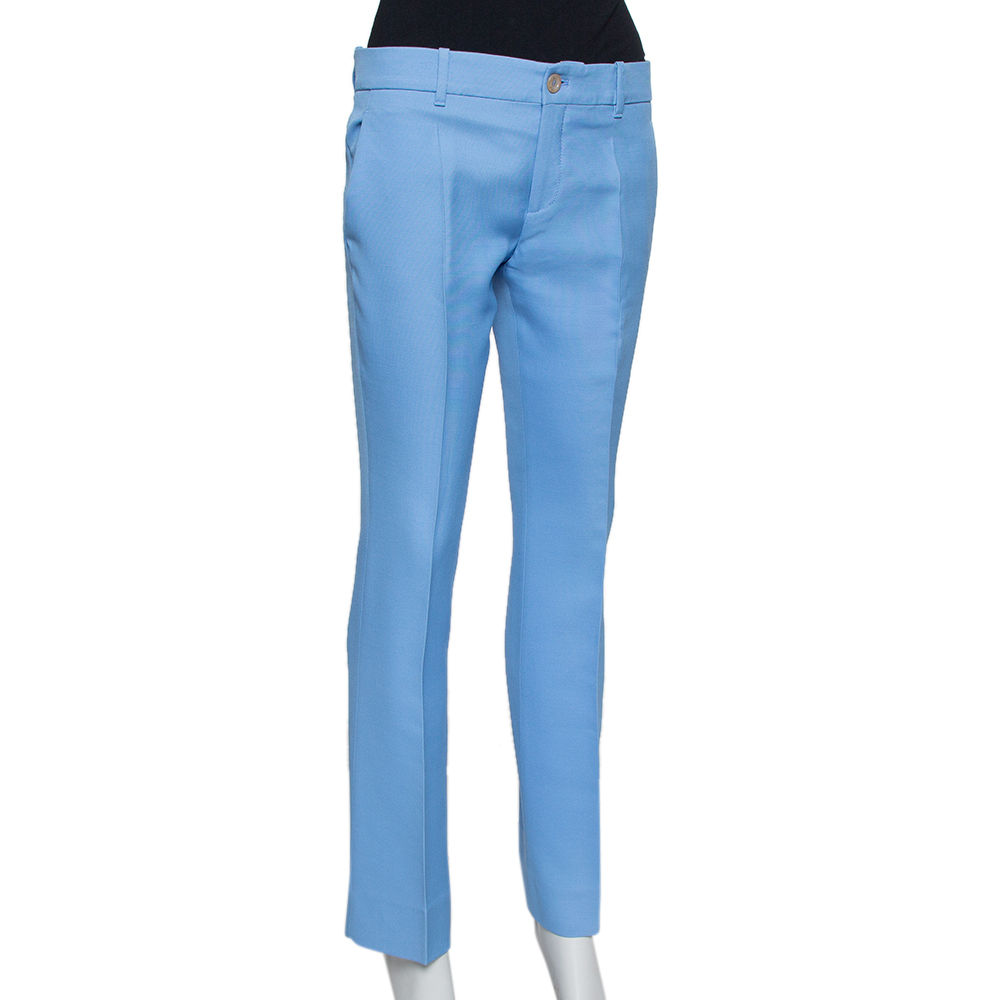 

Gucci Blue Wool & Silk Tapered Trousers
