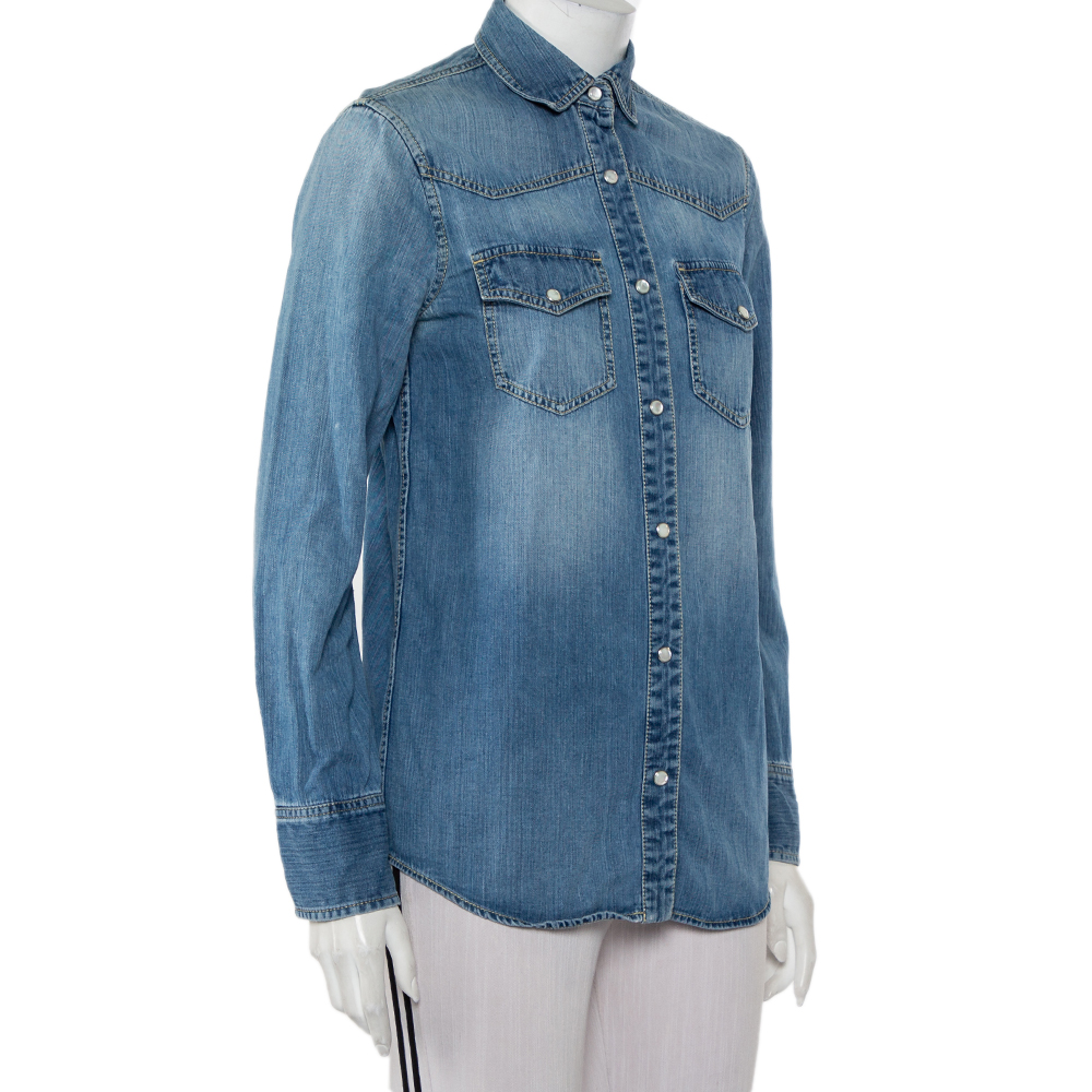 

Gucci Blue Denim Button Front Shirt