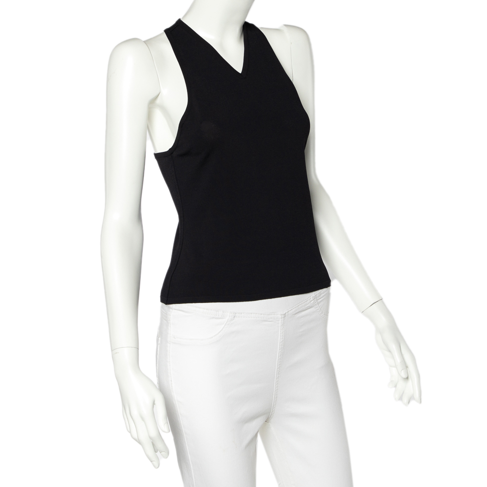 

Gucci Vintage Black Knit Racer Back Tank Top