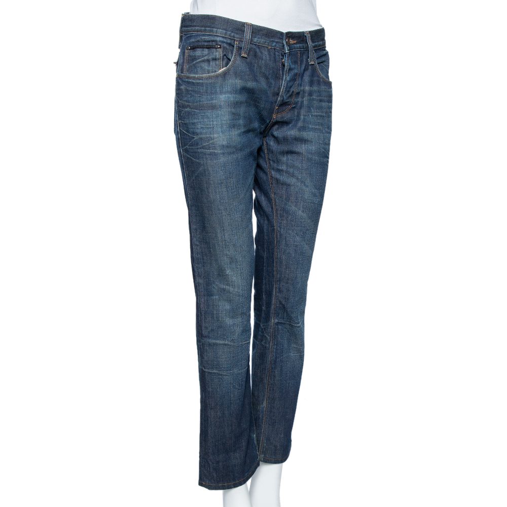 

Gucci Blue Denim Zipped Pocket Detail Jeans