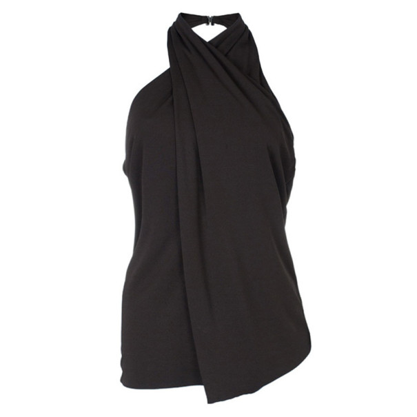 Pre Owned بلوزة غوتشي سترتش ورقبة كروس L