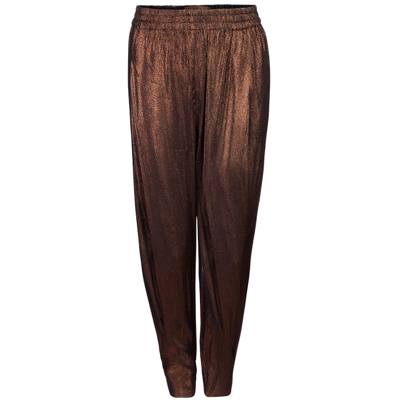 Pre Owned Gucci Bronze Trousers S/M
