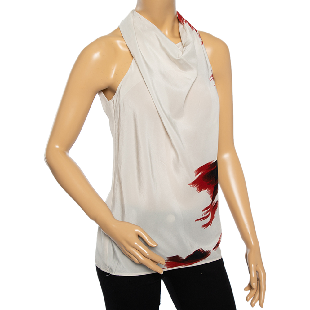 

Gucci Multicolor Printed Silk Sleeveless Open Back Top