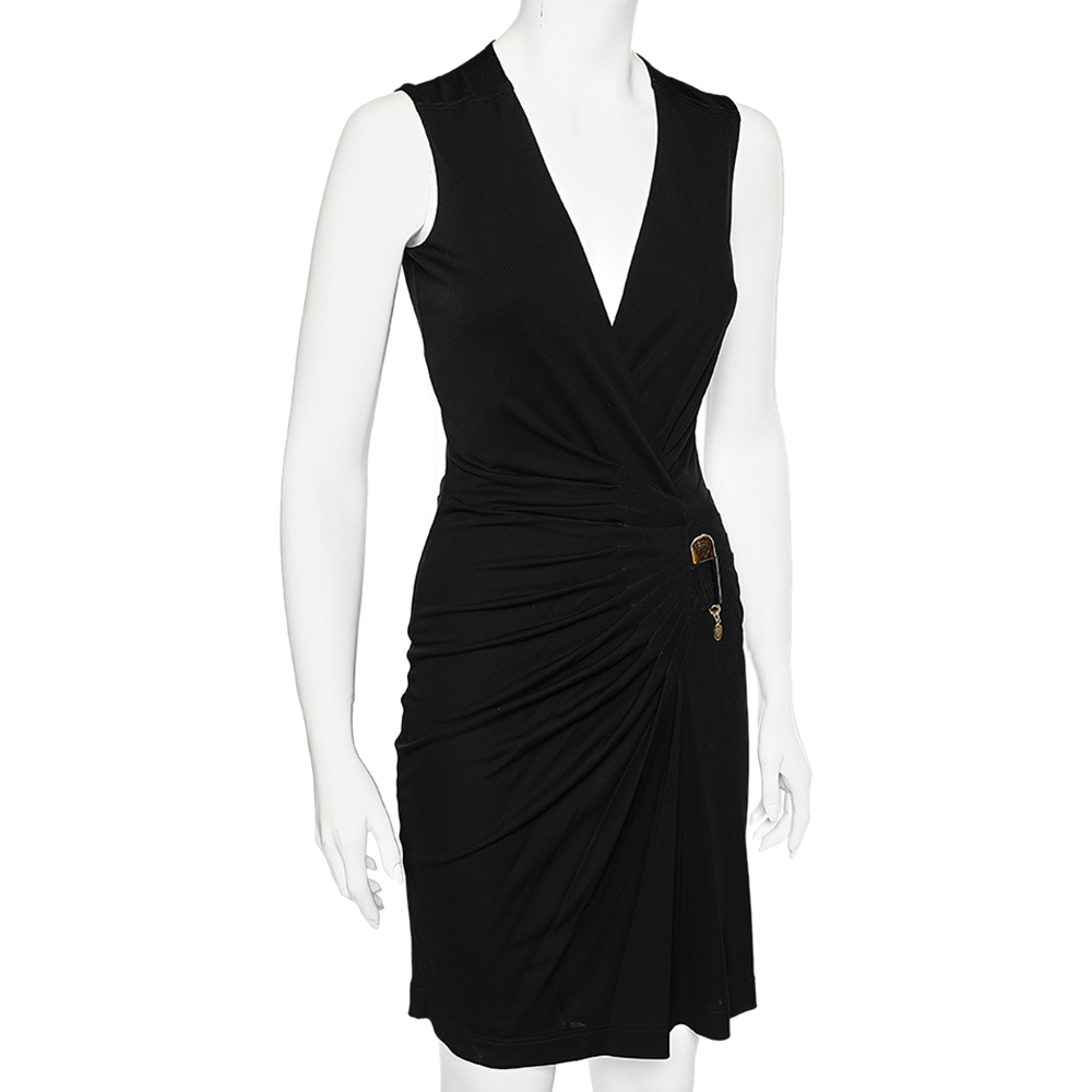 

Gucci Black Crepe Gathered Waist Detailed Sleeveless Dress