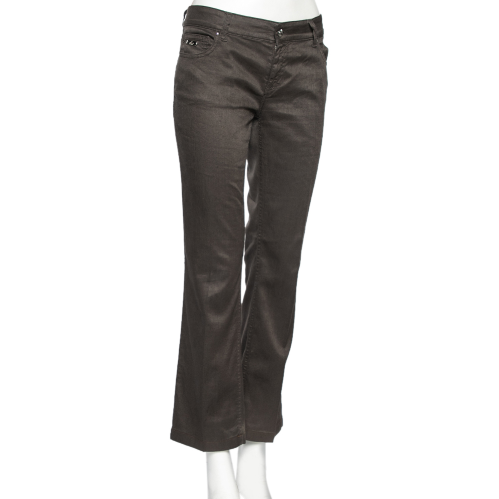 

Gucci Grey Cotton Straight Pants