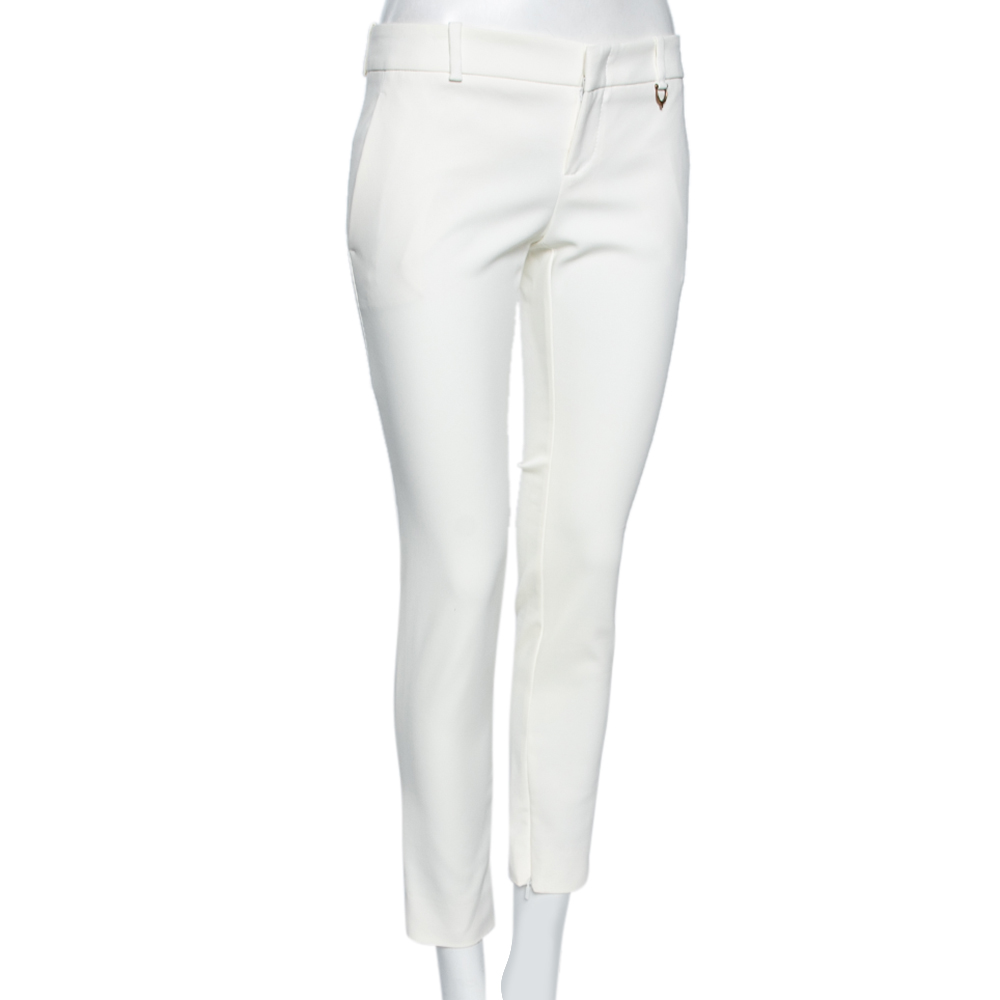 

Gucci White Cotton Blend Tapered Leg Pants