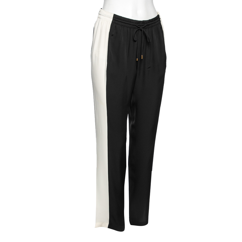 

Gucci Monochrome Silk Elasticized Waist Pants, Black