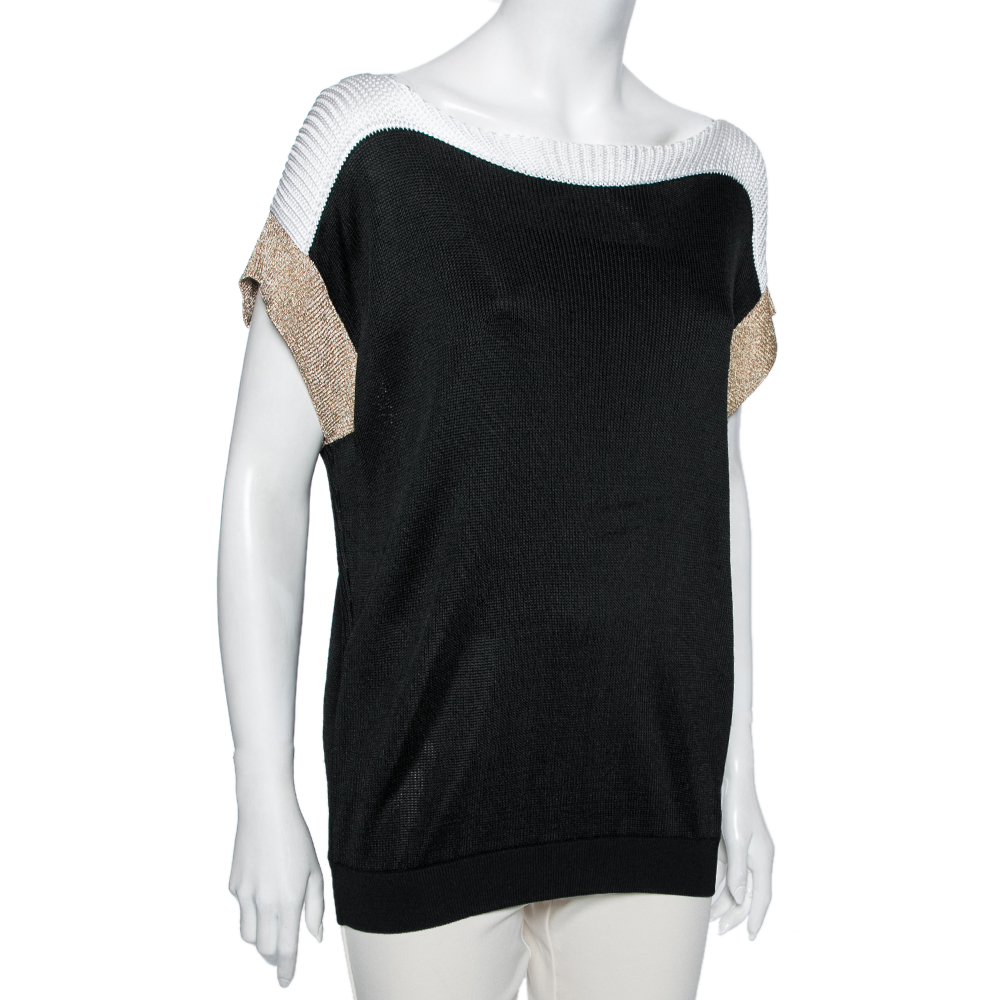 

Gucci Black Contrast Detail Knit Top