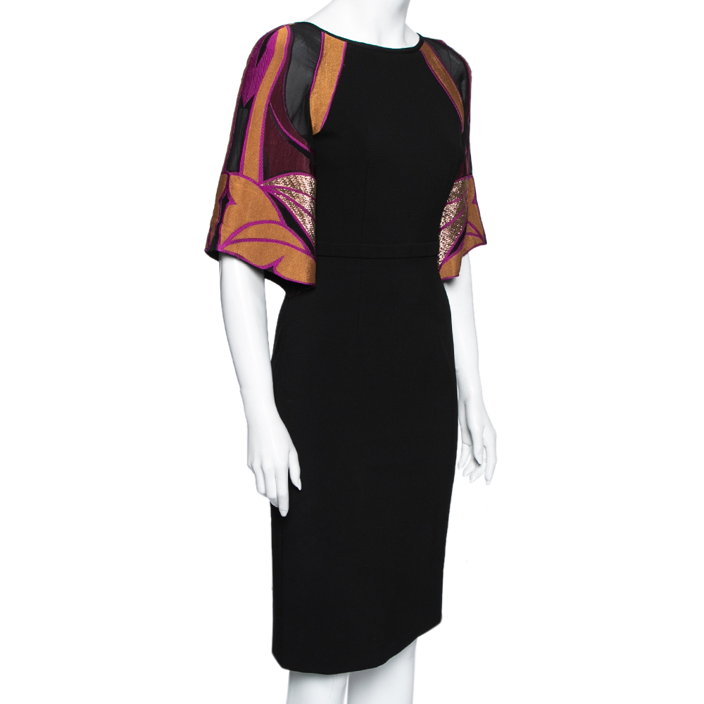 

Gucci Black Synthetic Embroidered Sleeve Dress