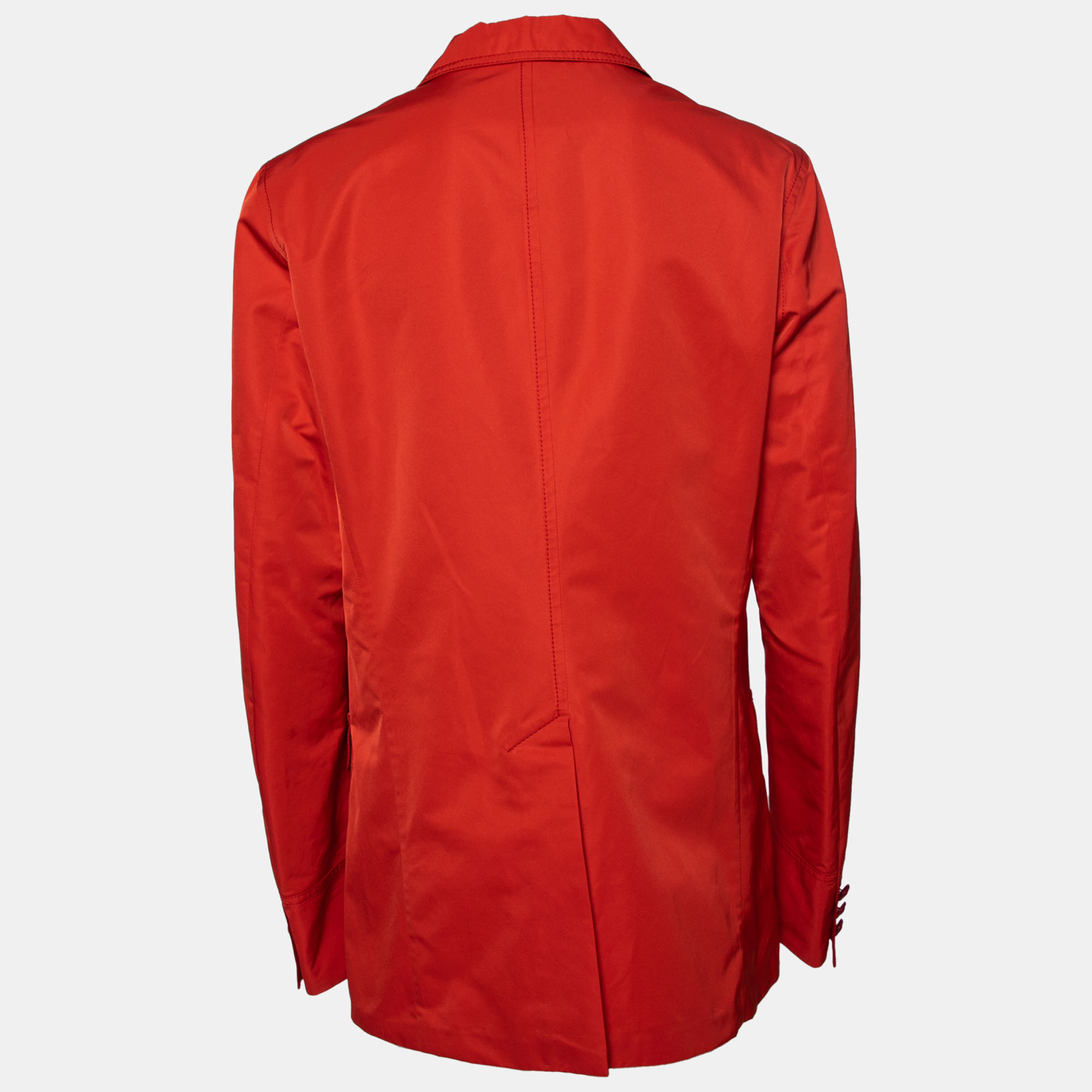 

Gucci Red Synthetic Web Line Safari Coat