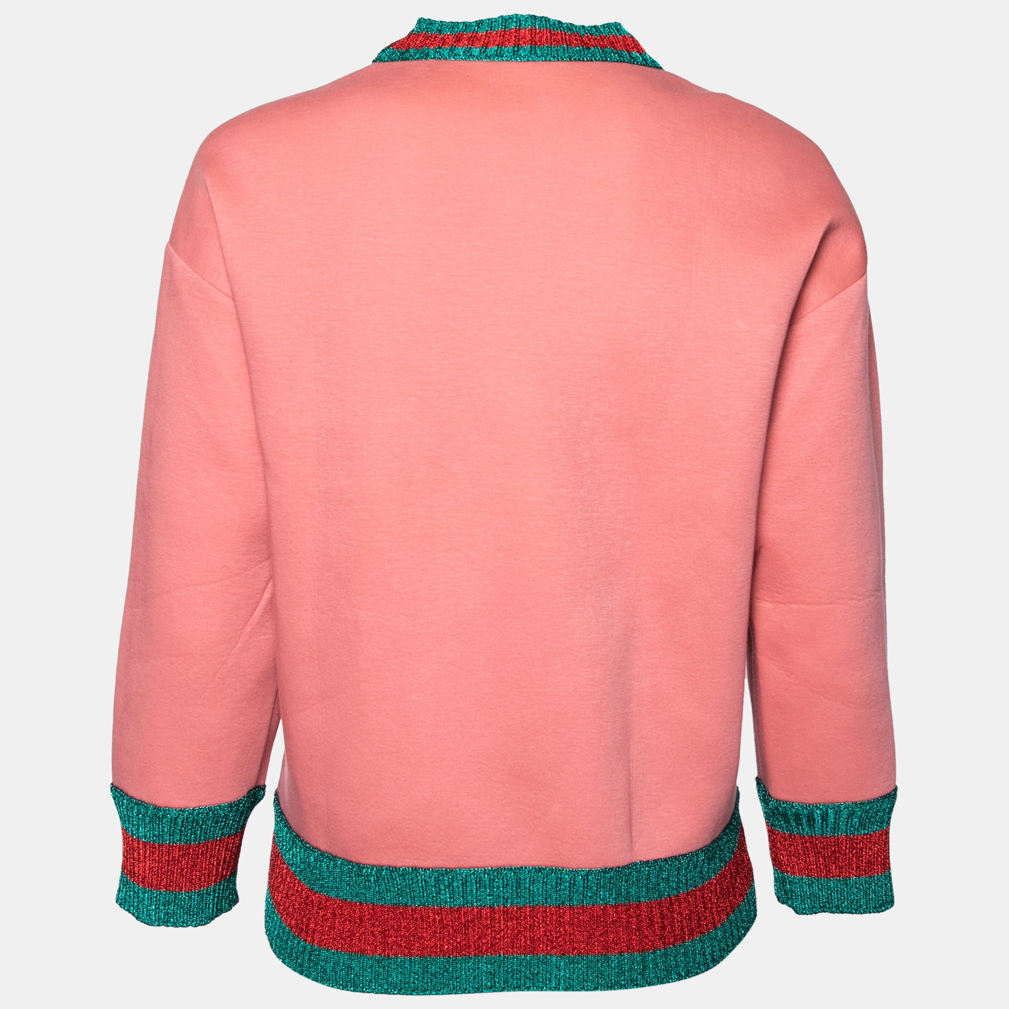 

Gucci Pink Cotton Life Is Gucci Spray Painted Sweatshirt