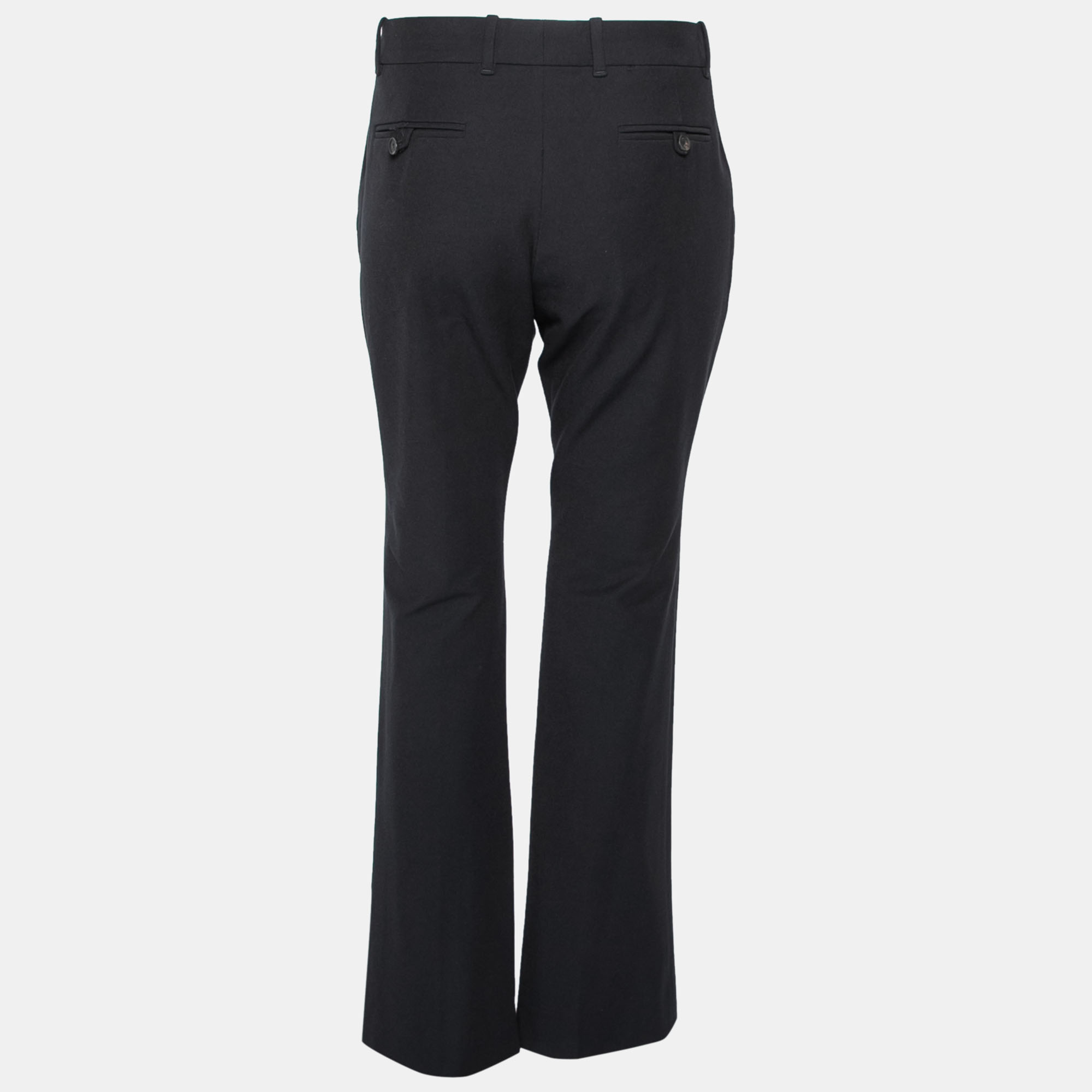 

Gucci Black Cotton Straight Fit Trousers