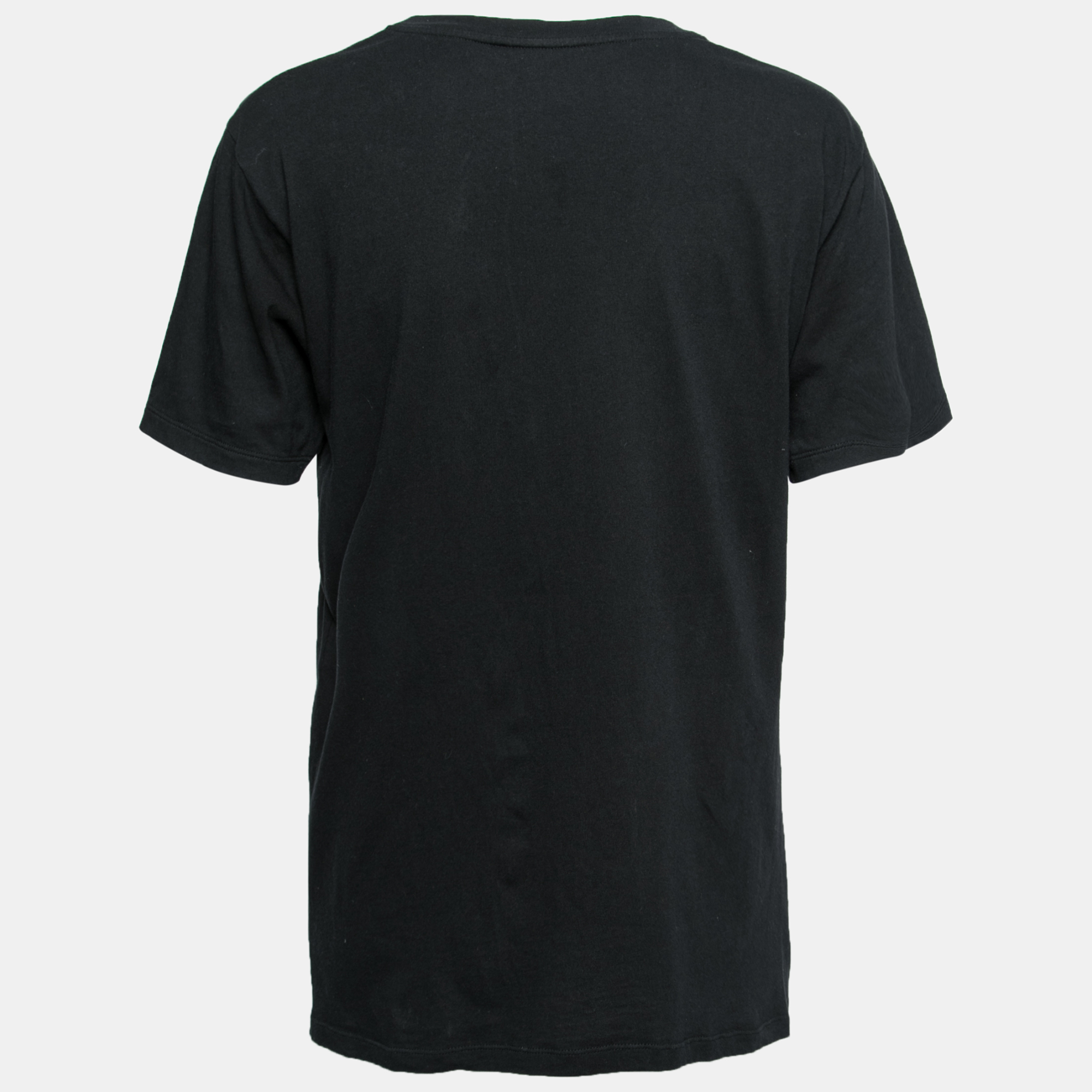 

Gucci Black Cotton Logo Printed Short Sleeve T-Shirt