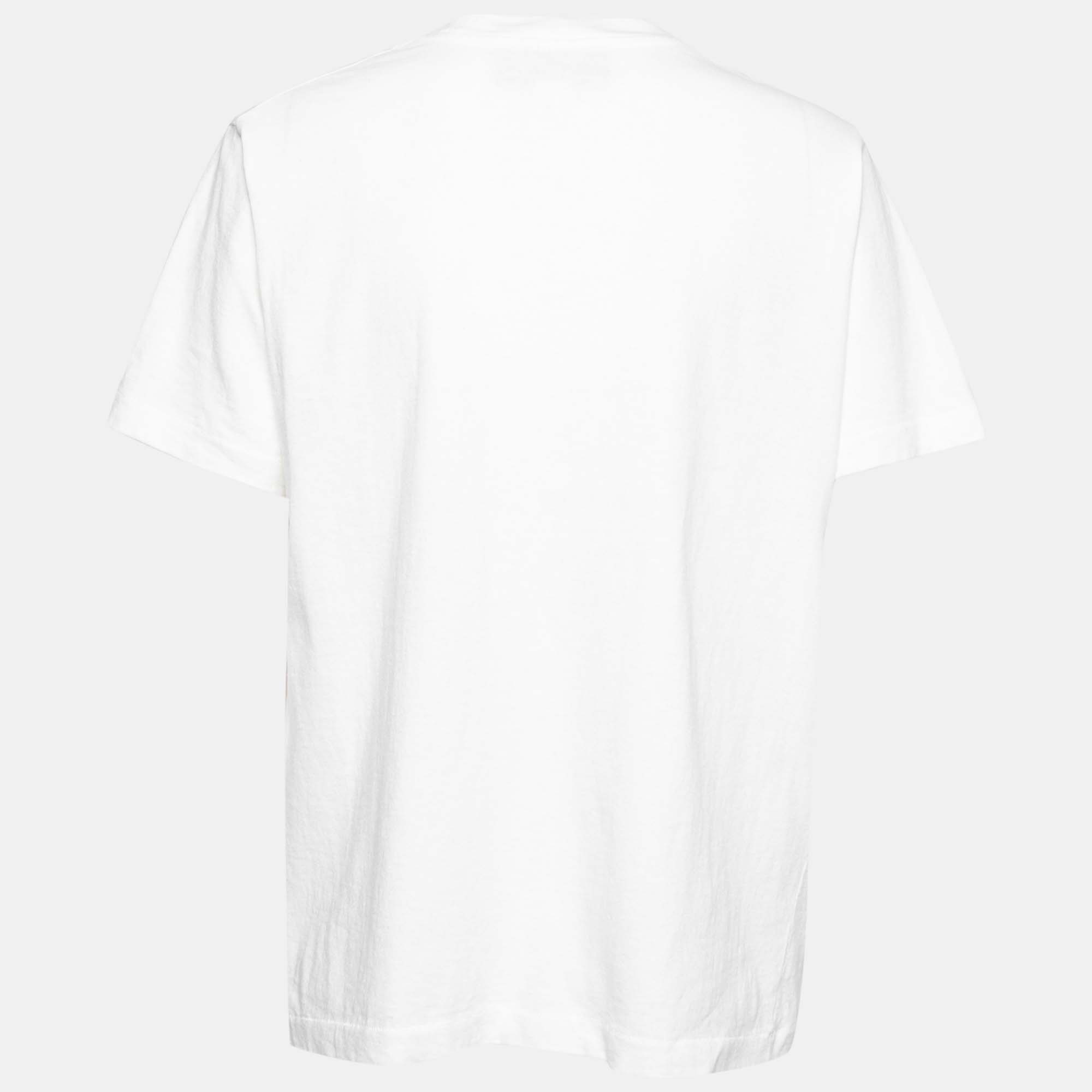 

Gucci White Cotton Hawaii Print T-Shirt