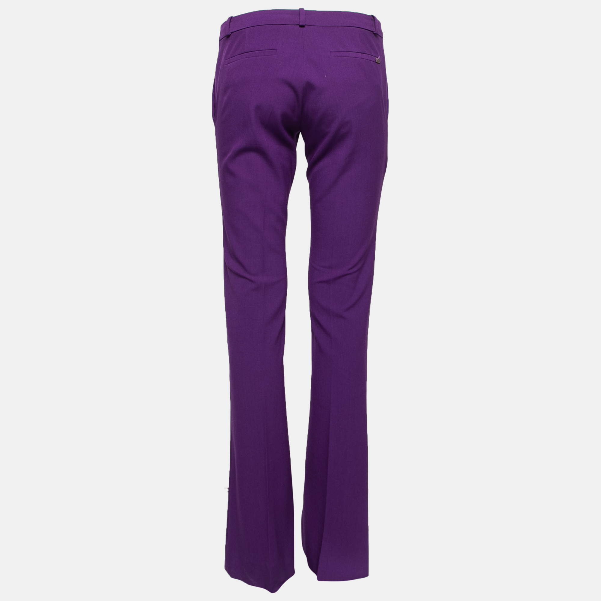 

Gucci Purple Wool Flared Hem Trousers