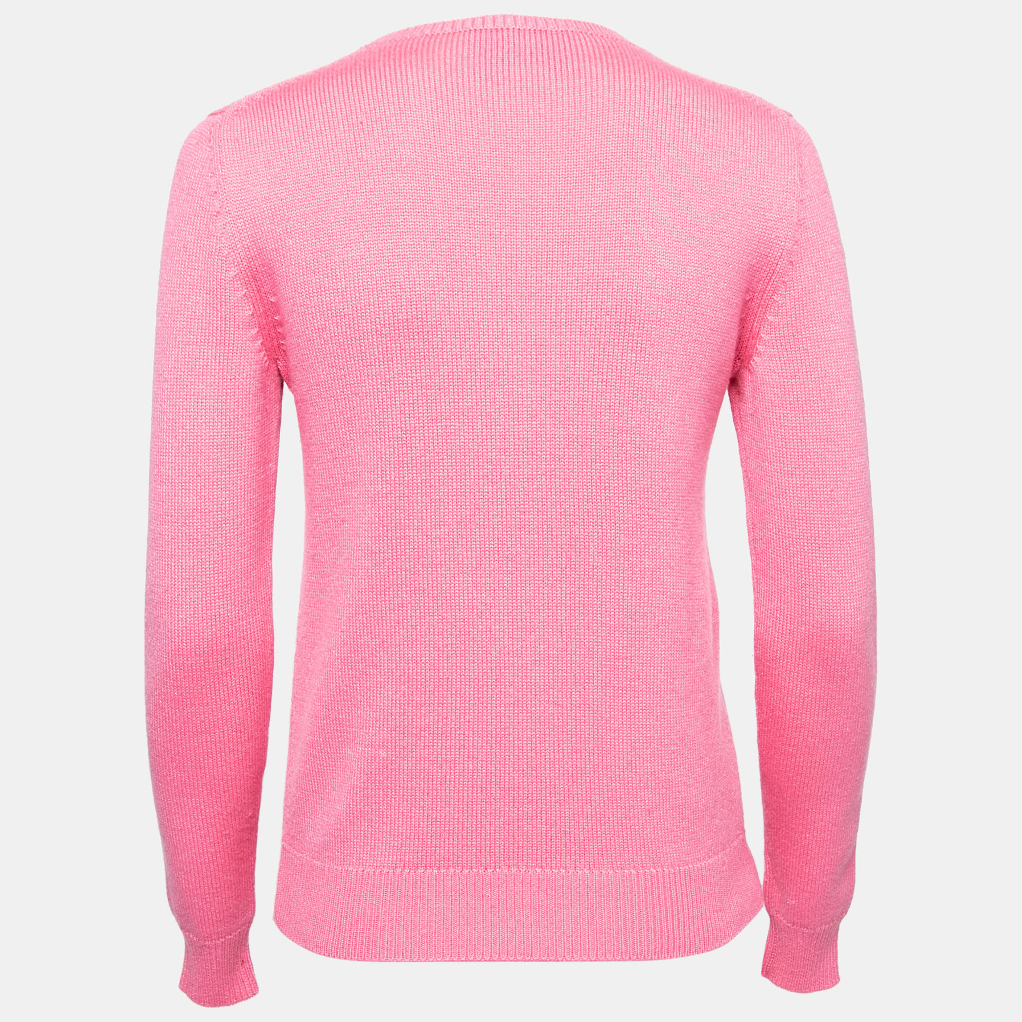 

Gucci Pink Cashmere Embroidered Sweater