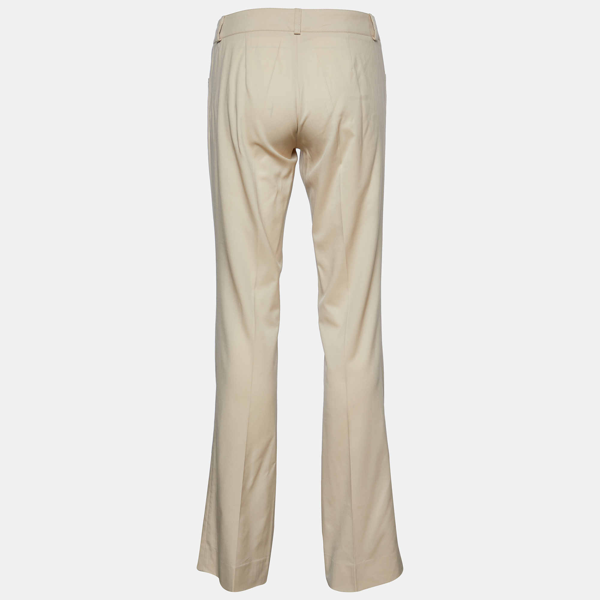 

Gucci Cream Cotton Straight Leg Trousers